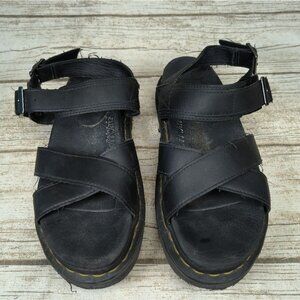Dr Martens Women's Voss II Black Leather Sandals Size 9